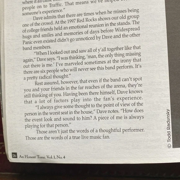 Widespread Panic David Schools Feature Honest Tune Magazine Volume 1 No 4 1997 - Picture 6 of 9